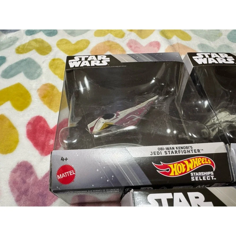 Star Wars Hot Wheels Starships Jedi-starfighter, Y-wing Fighter And A-wi G Fight